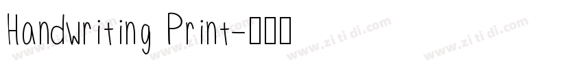 Handwriting Print字体转换